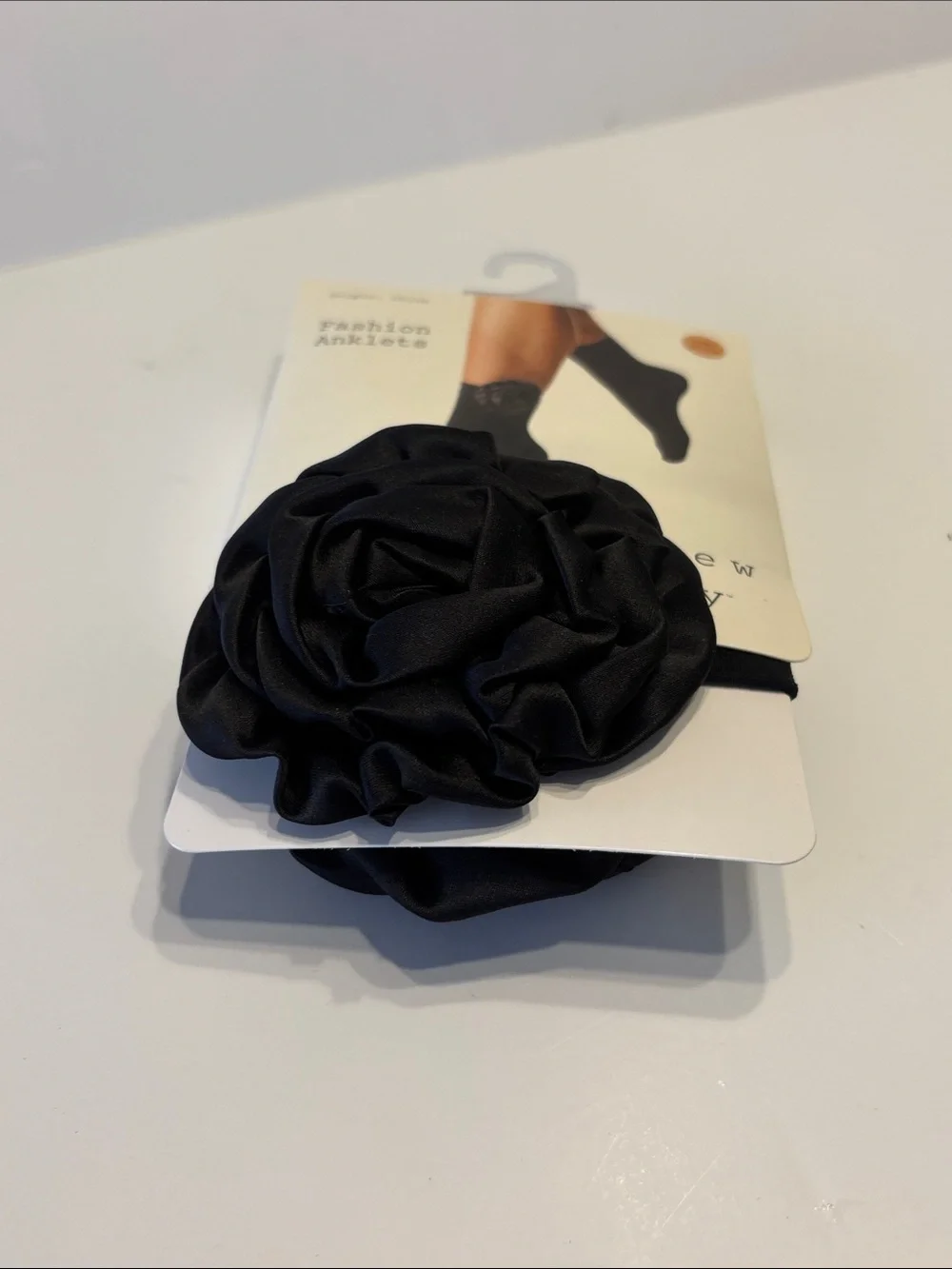 A New Day Black Rosette Detail Fashion Anklet Socks